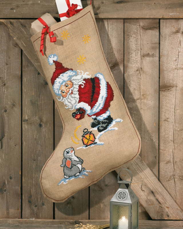 Broderikit Tomte & Kanin 60 x 84 cm