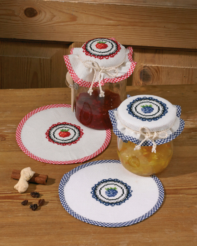 Broderikit Björnbär 2 st 16 cm Ø