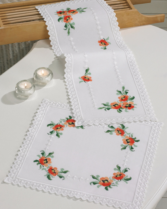 Broderikit Vallmo 28 x 68 cm