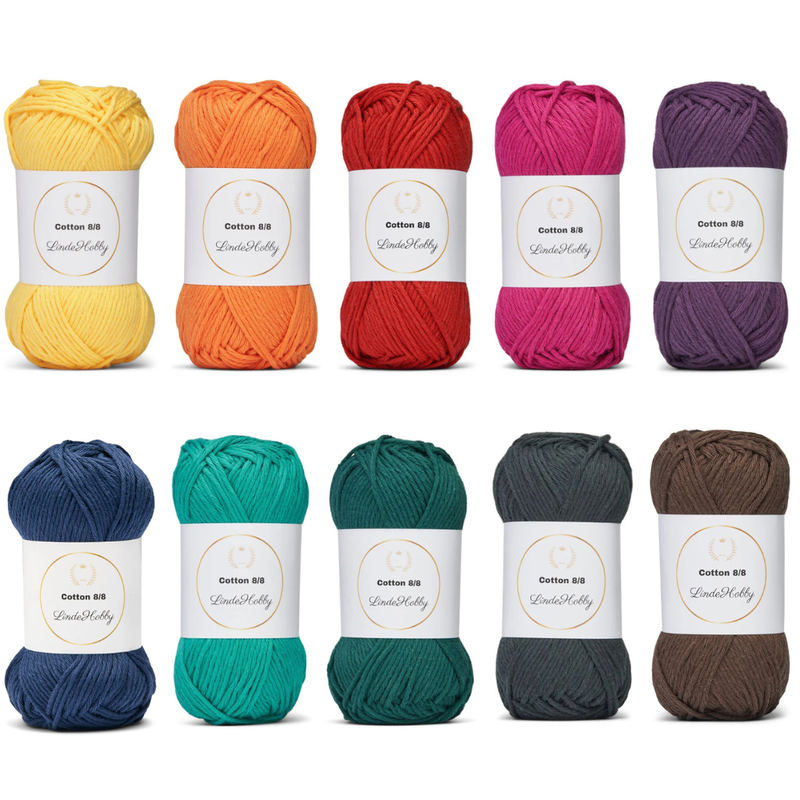 LindeHobby Cotton 8/8 – Autumn Glow, 10 nystan