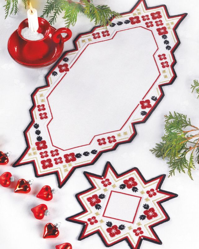 Broderikit Svart långt stygn 28 x 60 cm