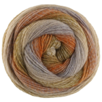 Lana Grossa Gomitolo Gala 4028 Sand/gråbeige/rost/orange/grönorange/kaki/sävgrön/ljus beige