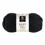 Gjestal Baby Ull 0090 Svart
