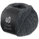 Lana Grossa Cosy Socks 07 Mörkgrå