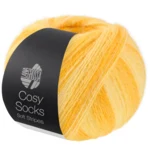 Lana Grossa Cosy Socks Soft Stripes 111 Gul/äggulegul/saffransgul