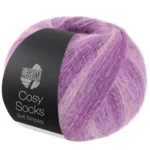 Lana Grossa Cosy Socks Soft Stripes 114 Ljuslila/lila/violett