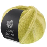Lana Grossa Cosy Socks Soft Stripes 116 Lime/pistage/ljus oliv