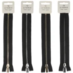 Go Handmade Metallblixtlås Svart: Guld, silver, brons och mörkgrå