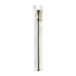 YKK Delbar Blixtlås Metall 4 mm (25-65 cm) 841 Ecru, Antik mässing