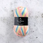 Svarta Fåret Sox Merino 4 ply 25 Dämpad regnbåge