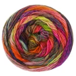 Lana Grossa Colorissimo 219 Grå/Mörkbrun/Violett/Rödviolett/Orange/Röd/Gul/Ljusgrön/Rosa/Mintgrå/Korall
