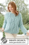 266-23 Knotted Vine Sweater by DROPS Design