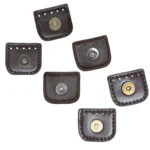 Go Handmade Magnetiskt Trycklås 4 cm Mörkbrun med guld, silver och brons