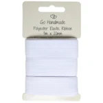 Go Handmade Elastiskt Band: 3 m x 20 mm, Vit