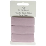 Go Handmade Elastiskt Band: 3 m x 20 mm, Vintage rosa