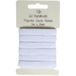 Go Handmade Elastiskt Band: 5 m x 10 mm, Vit