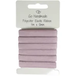 Go Handmade Elastiskt Band: 5 m x 10 mm, Vintage rosa