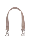 Go Handmade Väskhandtag med karbinhake med D-ring: 50 x 2,5 cm, Beige/Silver