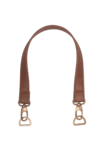Go Handmade Väskhandtag med karbinhake med D-ring: 50 x 2,5 cm, Brun/Brons