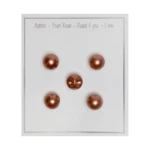 Go Handmade Pärlknappar: Rund, Pastellbrun