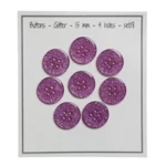Go Handmade Glitterknappar Rosa