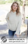 263-1 White Echo Sweater by DROPS Design — 5