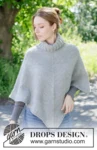 271-28 Hazy Sky Poncho by DROPS Design — 5