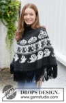 272-47 Spooky Season Poncho by DROPS Design — 3