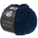 Lana Grossa Cool Wool Big Dots 102 Mörkblå