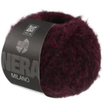 Lana Grossa Milano 12 Mörkröd/svartmelerad