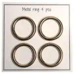 Go Handmade Metall O-ring, 4 st, 30 mm 51 Guld