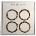 Go Handmade Metall O-ring, 4 st, 28 mm 47 Guld
