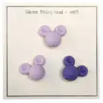 Go Handmade silikonpärlor, Mickey, 3 st