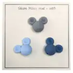Go Handmade silikonpärlor, Mickey, 3 st