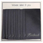 Go Handmade Vävt Label, Handmade, 60 x 32 mm, 10 st Mörk grå