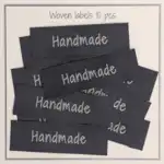 Go Handmade vävt Etikett, Handmade, 50 x 15 mm, 10 st