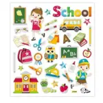 Stickers, Blandad, ark 15 x 16,5 cm, 1 ark Ögon Skola