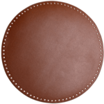 Go Handmade Väskbotten, PU-läder, Rund, 35 cm 22570 Brun