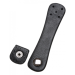 Go Handmade Väskrem med silver tryckknapp 2x11 cm Svart/Silver