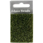 Rocaipärlor, glaspärlor 1,7 mm Gräsgrön
