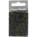 Rocaipärlor, glaspärlor 1,7 mm Grågrön