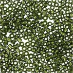 Rocaipärlor, glaspärlor 1,7 mm Gräsgrön
