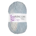 Viking Pleddgarn 722 Vit/ljusblå