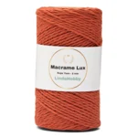 LindeHobby Macrame Lux, Rope Yarn, 2 mm 09 Bränd Orange