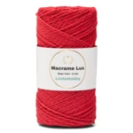 LindeHobby Macrame Lux, Rope Yarn, 2 mm 10 Röd