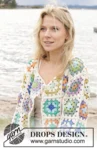 241-27 Garden Squares Cardigan by DROPS Design