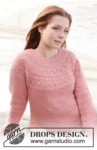 240-22 Blushing Rose Sweater by DROPS Design