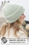 242-3 Mint Winter Hat by DROPS Design