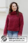 245-30 Red Embers Sweater by DROPS Design