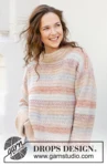 245-28 Lakeside Watercolour Sweater by DROPS Design
